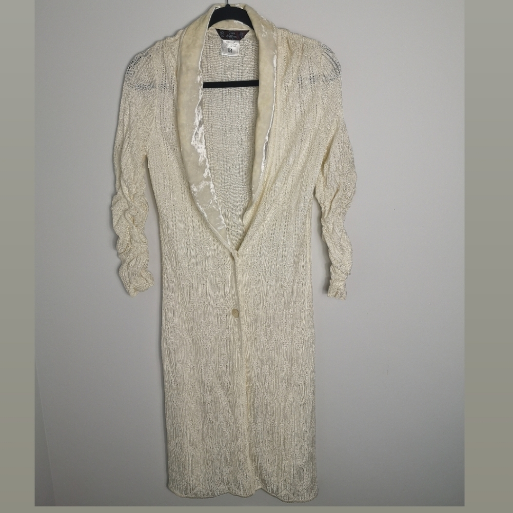 Vintage John Galliano Paris white knit cardigan